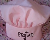 NEW Personalized Kids / Toddler /  Youth Chef Hat white or Pink