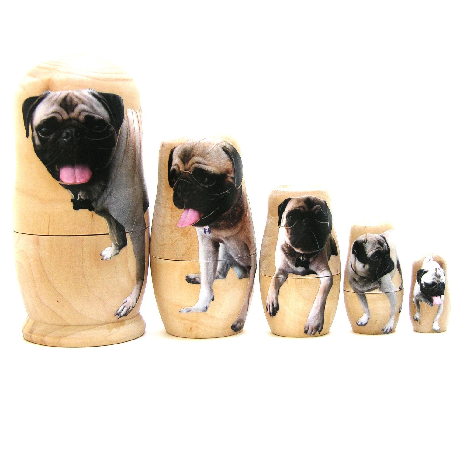 Custom Nesting Dolls, set of 5