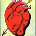 Old School Tattoo Art Print Loteria LA MANO & El CORAZON 5 x 7 Set