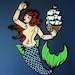 Old School Tattoo MERMAID Paper Doll Puppet