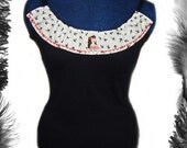 Nautical Pin Up Model Vest Top, Rockabilly, anchors, sailor, available in 3 sizes
