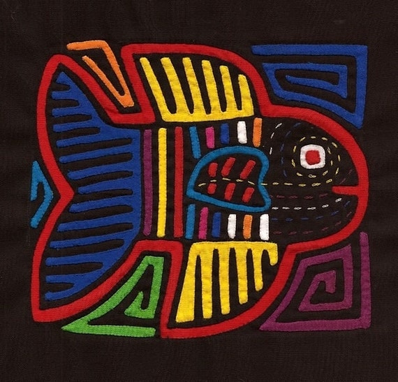 Museum Quality Mola Fish - Kuna Indian Reverse Applique