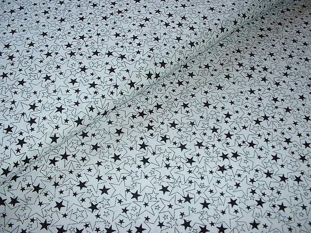 Bare Essentials Back To Basics RJR Fabrics 8682-4 Black And White Fabrics Stars