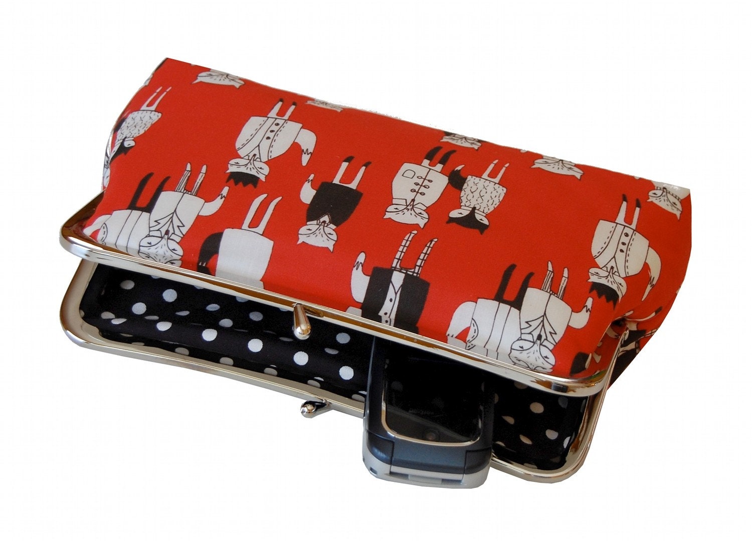 Dapper fox clutch purse