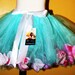 Aqua love petal filled tulle tutu skirt for girls toddler and teens....ballet,dress up or wedding....