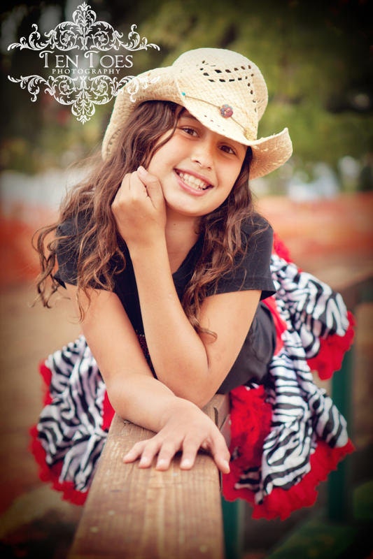 SALE......Ready to ship Red Zebra Pettiskirt sz 5to 8 yrs old