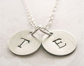 Double Initial Sterling Silver Custom Personalized Necklace