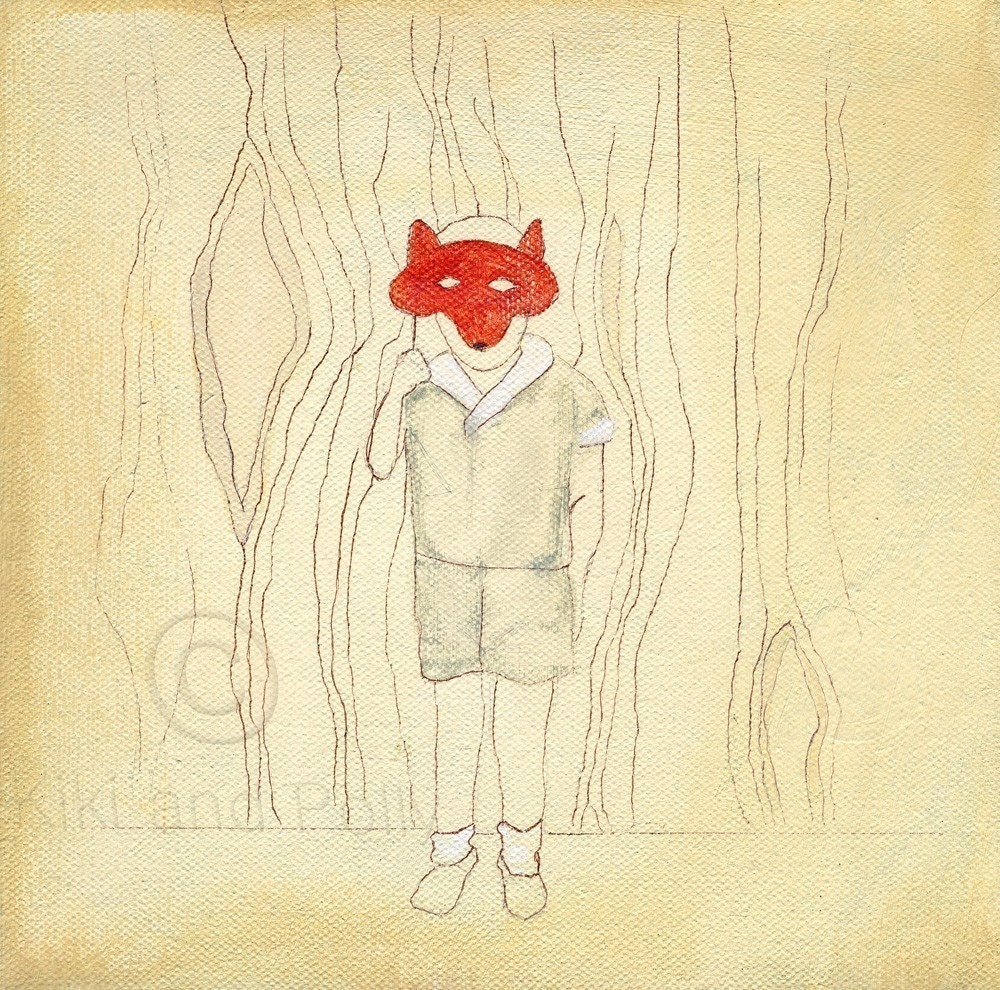 Boy With a Fox Mask