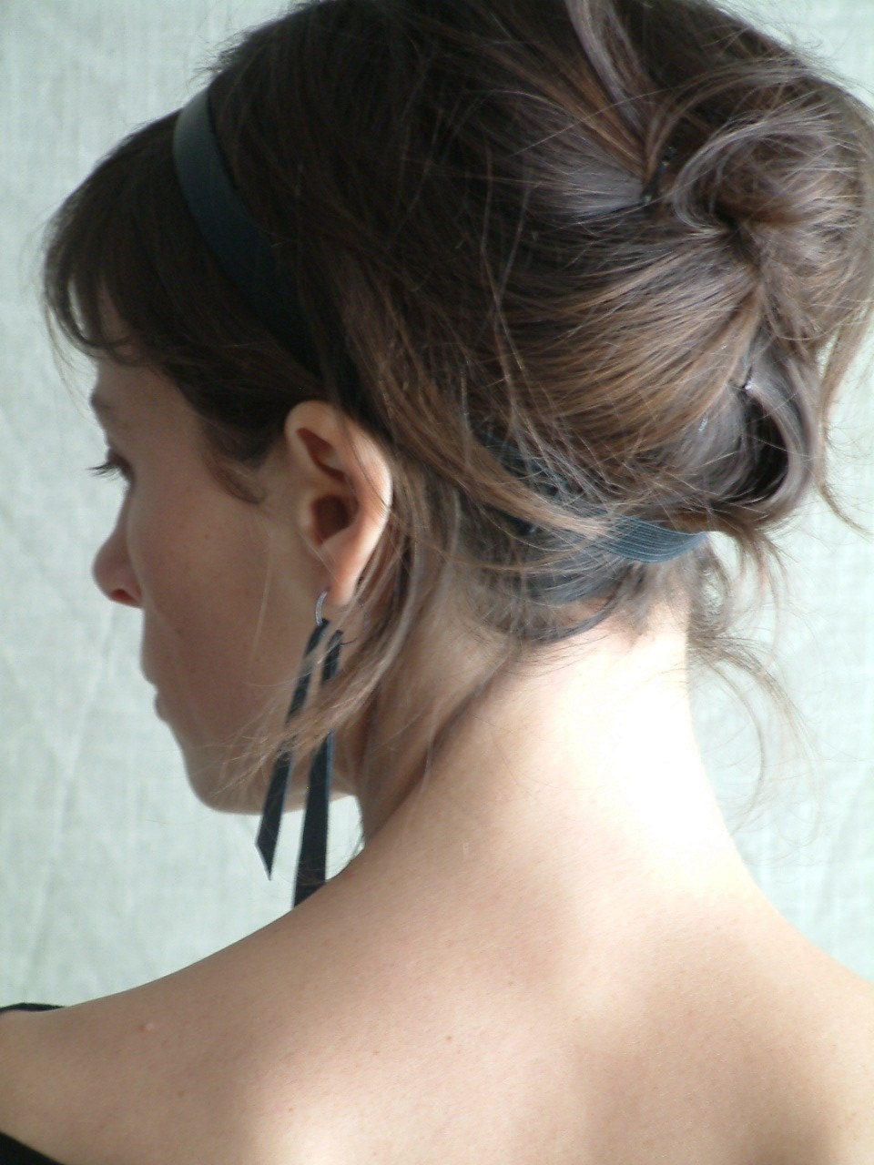 Brown Leather 'Audrey Hepburn' Headband by Hende