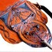 The Lohikaarme Leather Handbag-  Dragons Fire Snake Leather Pattern and Tooled leather Celtic Knotwork
