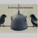 Pottery Bird Feeder in Warm Brown and Brown for feeding sunflower seeds to your favorite birds