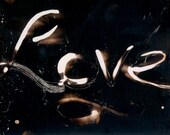 Valentine's Day Love Art Print Photogram 5x7 Monochrome Love Photo Engagement Romantic Home Decor Black and White Photography Wall Decor