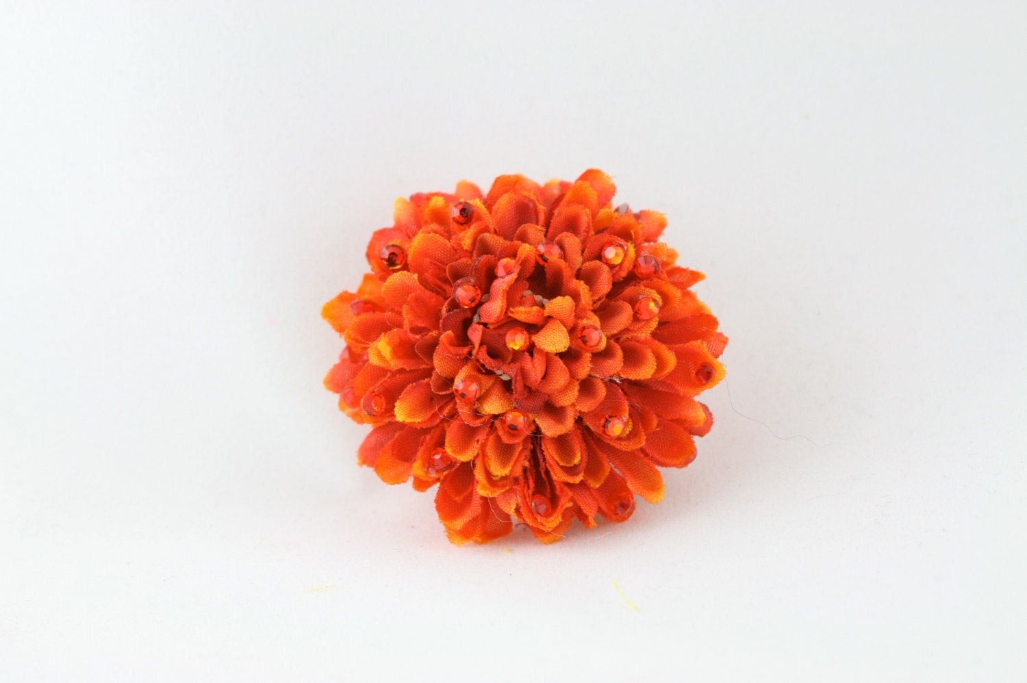 Small Sparkly rusty pompon Hair or anywhere clip