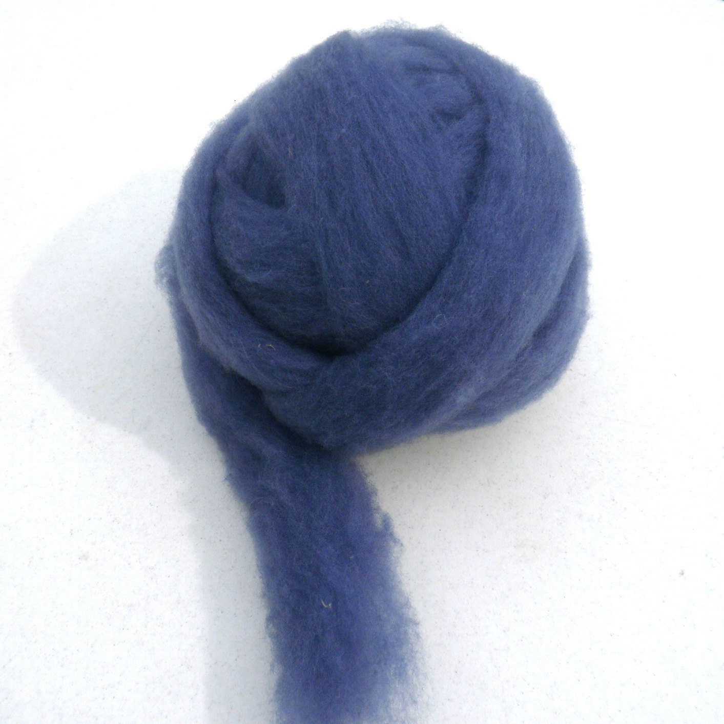 Polypay Wool Roving for Spinning -- Blueberry -- 4 oz.
