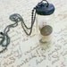 Antique Baby Button Soldered Glass Vial Necklace