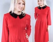 Wednesday Addams Meets Little Orphan Annie Babydoll Dress - Vintage - Size 8
