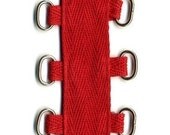 4 Yards RED Double Ring EYELET/Grommet Tape DIY Punk