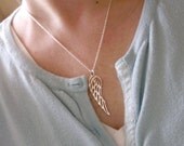 Large angel wing necklace