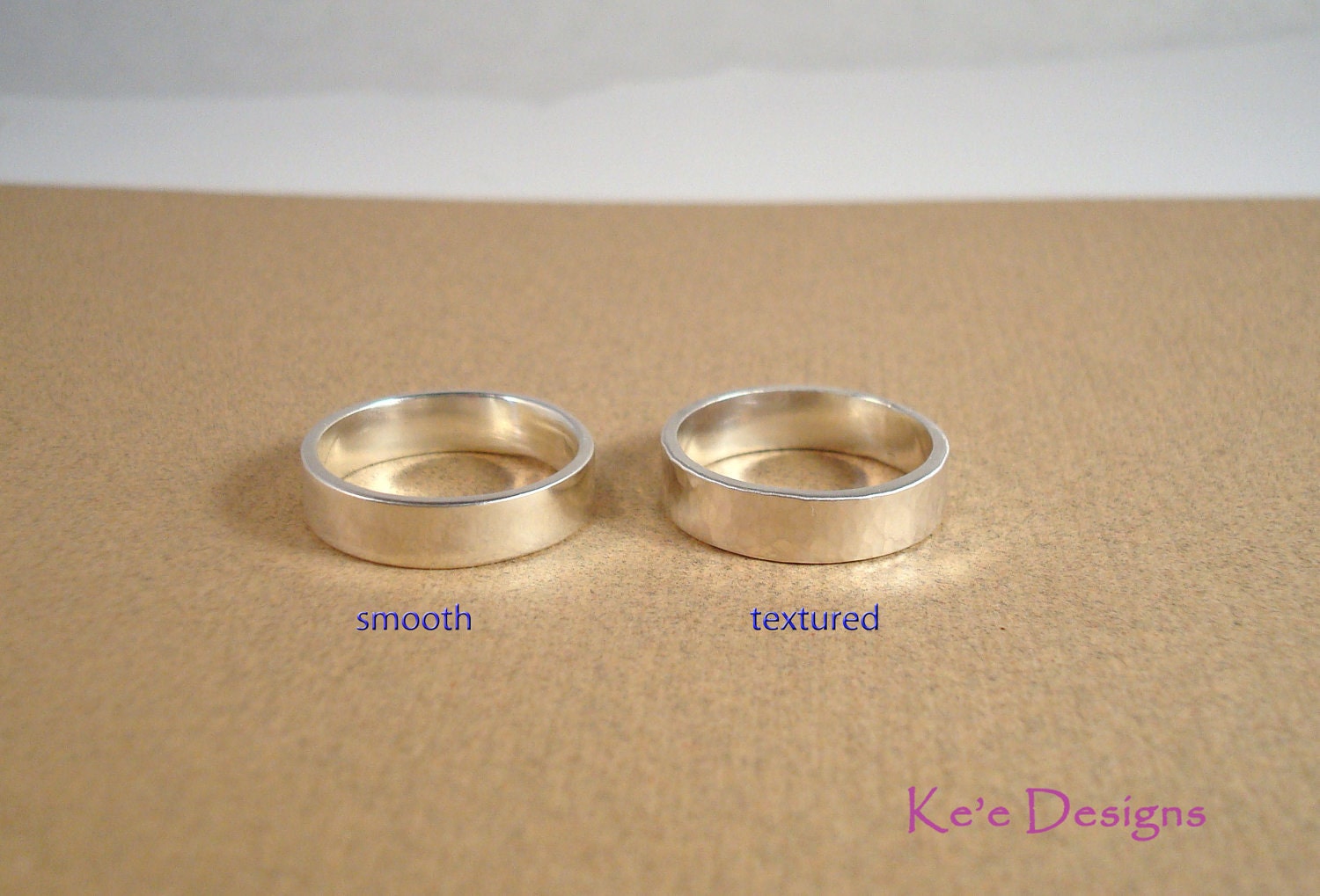 simple Sterling Silver band smooth or textured - made to order - men's or women's, matching bands, wedding bands