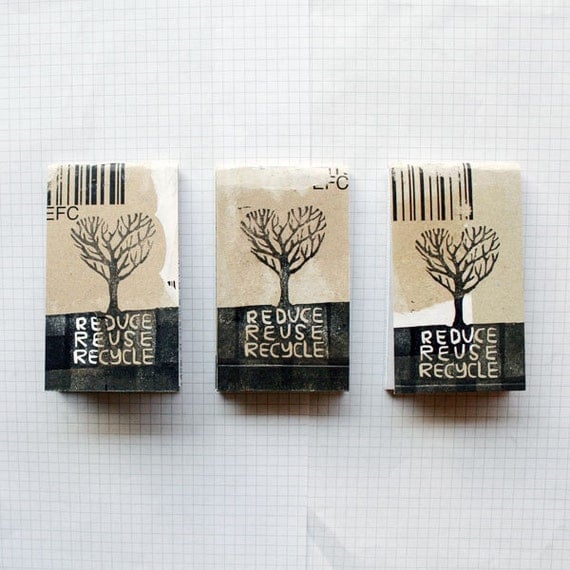 Set of 3 Recycled Paper Notebooks