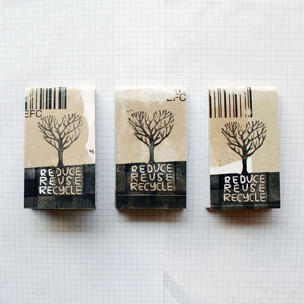 Set of 3 Recycled Paper Notebooks