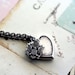 army. heart locket necklace. silver ox