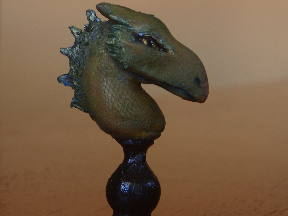 Miniature Dragon Bust sculpture - Great for Wizard, Haunted, Castle, Fantasy style dollhouse