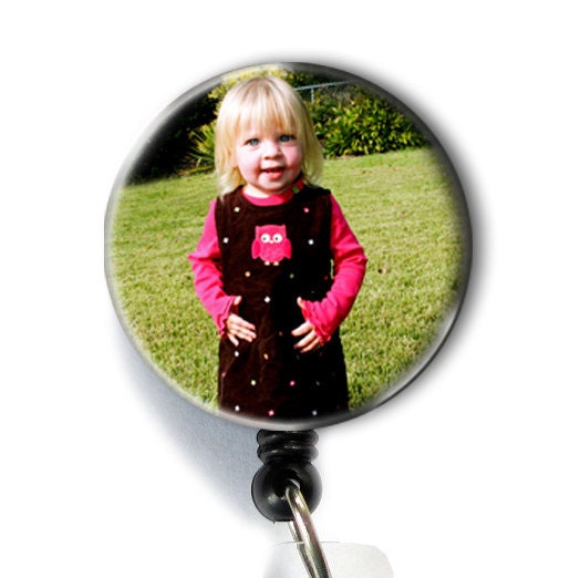 Custom Picture Retractable ID Badge Holder