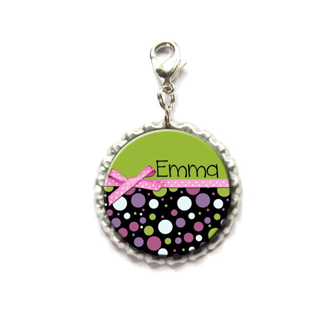 Personalized Name Zipper Pull - Cutie Pie - Backpack Pull Charm Lunch box Luggage Tag