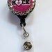 ID Badge Holder - Nurses Rock Retractable Reel with Swarovski Rhinestones