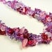 Pink and Lavander Beaded Garden Necklace Reserved for Rachtinkerbell