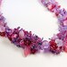 Pink and Lavander Beaded Garden Necklace Reserved for Rachtinkerbell