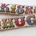 PAIR - KISS and HUG needlepoint kits - large