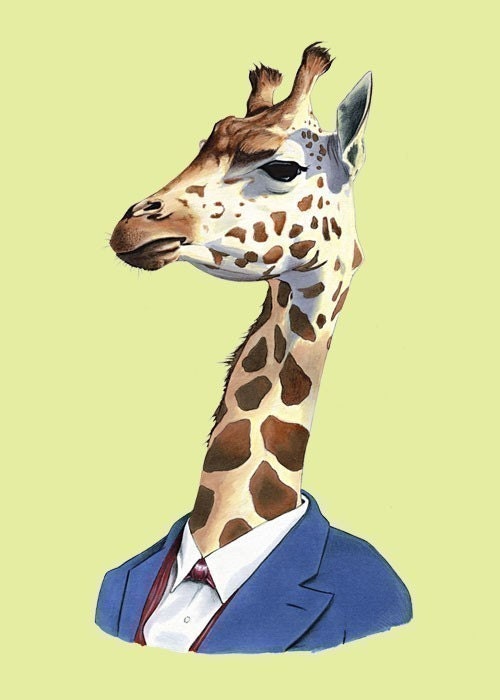 Giraffe print 5x7