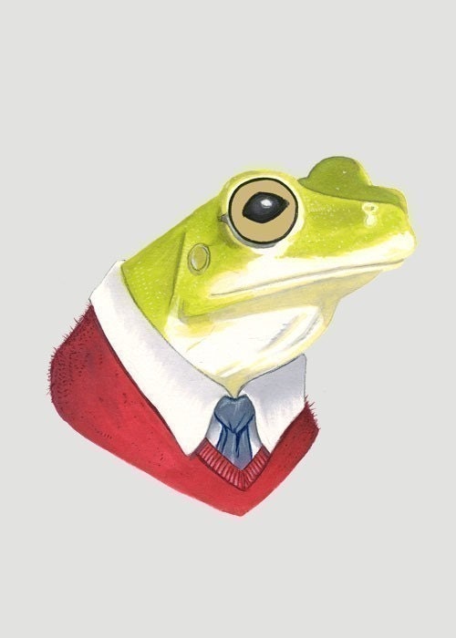 Frog print 5x7