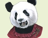 Lady Panda Bear print 5x7