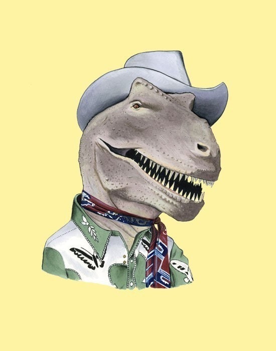 T-Rex Dinosaur print 11x14