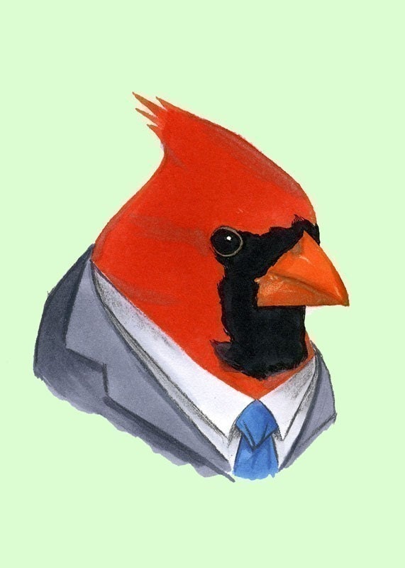 Cardinal print 5x7