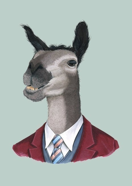 Llama print 5x7