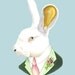White Rabbit print 11x14