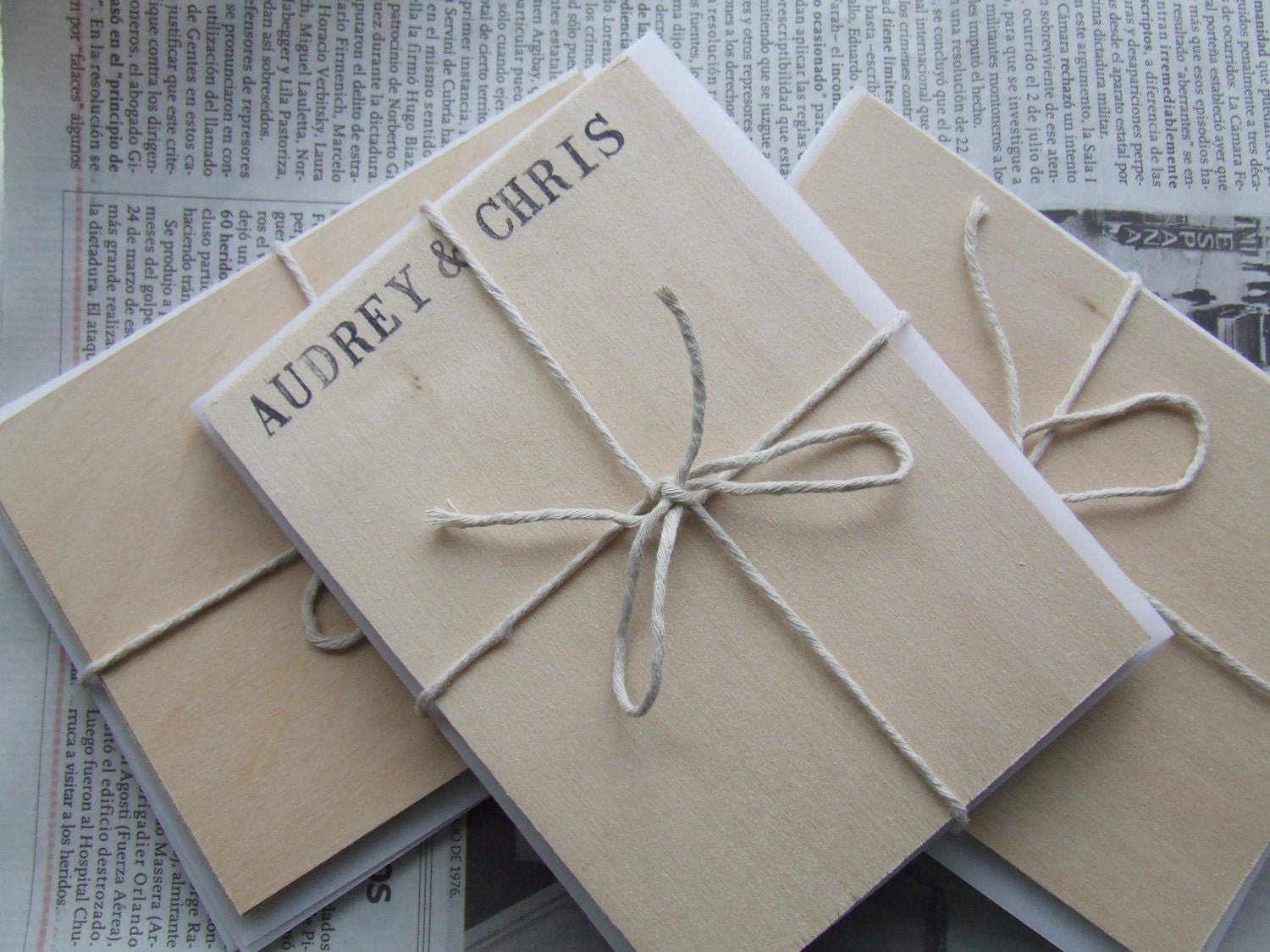 CUSTOM wood stationery letterhead set