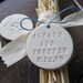 CUSTOM Bouquet Charm Text Tile with gold leaf, silver leaf, ornament, something blue, a modern heirloom keepsake by Paloma's Nest