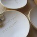 wedding ring holder, ring dish, gold CUSTOM Ring Bearer Bowl, personalized with words or names, Paloma's Nest with gold leaf