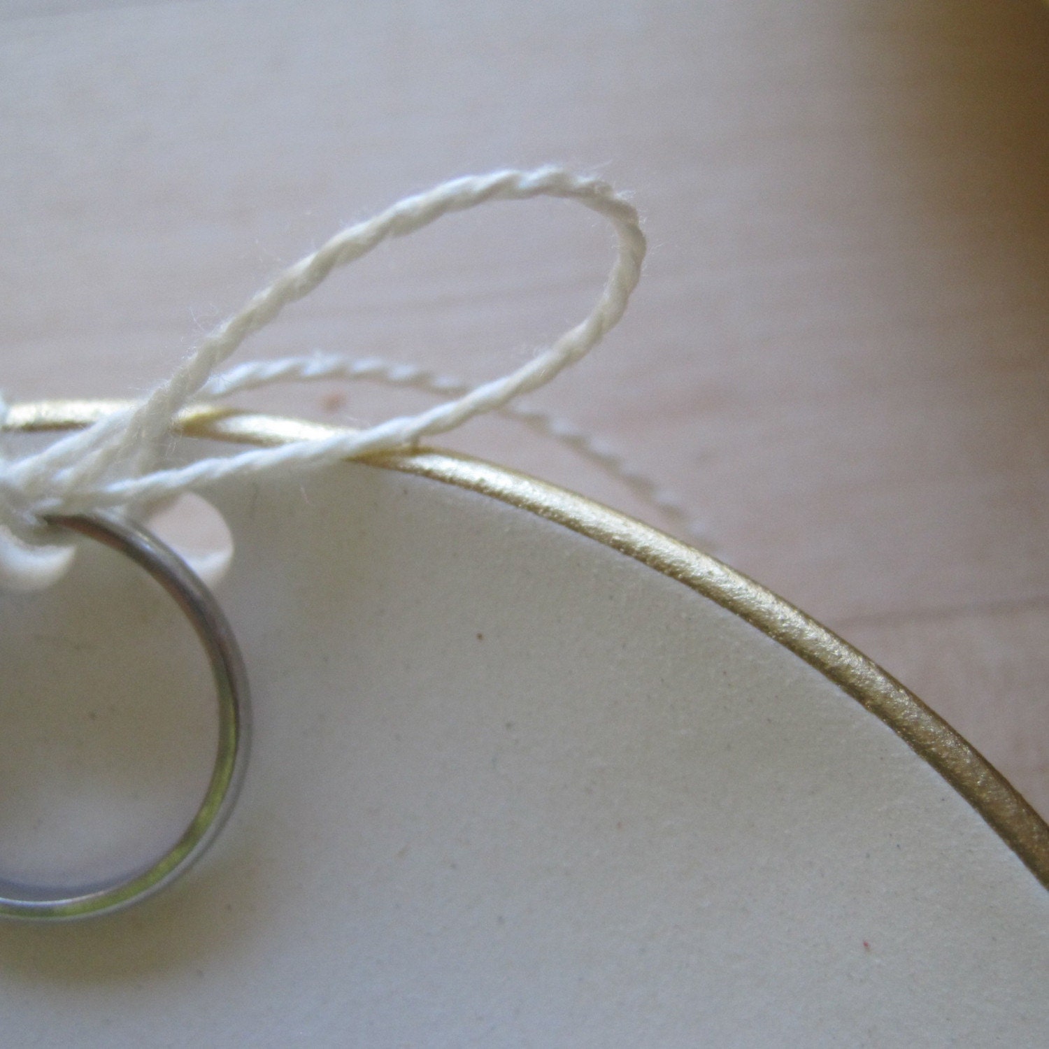 wedding ring holder, ring dish, gold CUSTOM Ring Bearer Bowl, personalized with words or names, Paloma's Nest with gold leaf