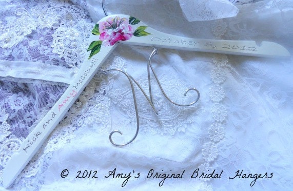 Wedding Coat Hangers Wire Hangers Custom Hangers Wedding Dress Hangers Bridal Accessories Bridal Hangers Personalized Hangers
