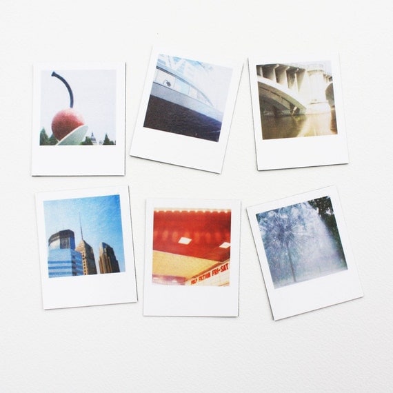minneapolis polaroid magnets ... set of 6 magnets