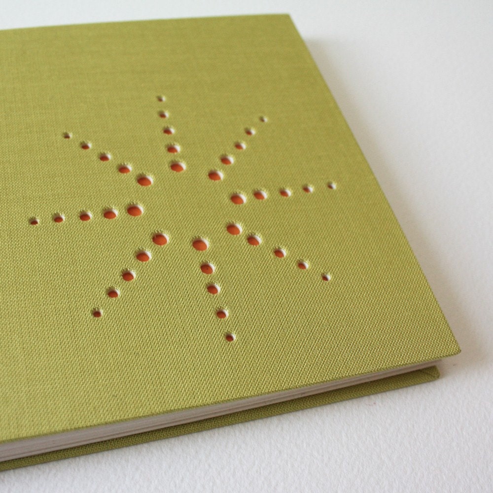 burst design blank journal ... chartreuse