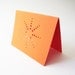 orange burst cards ... set of 3 blank cards
