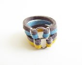 2 Leather Rings - Choose Your Color