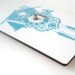Wall Clock - Cuckoo Clock - Aqua - Wood Panel